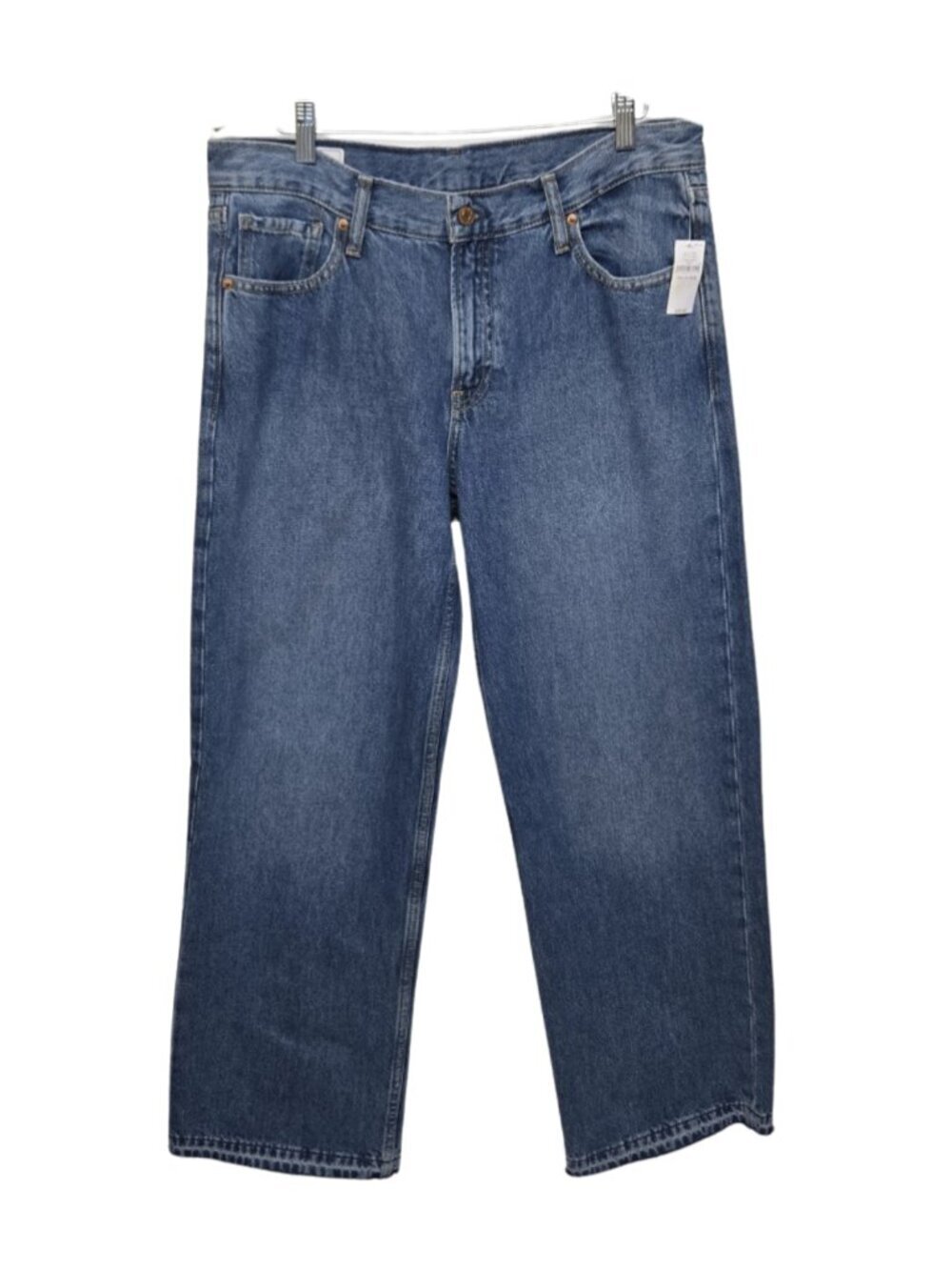 Gap Low Rise Stride Wide Leg Jeans 30 10 RS Womens Frayed Hem NWT